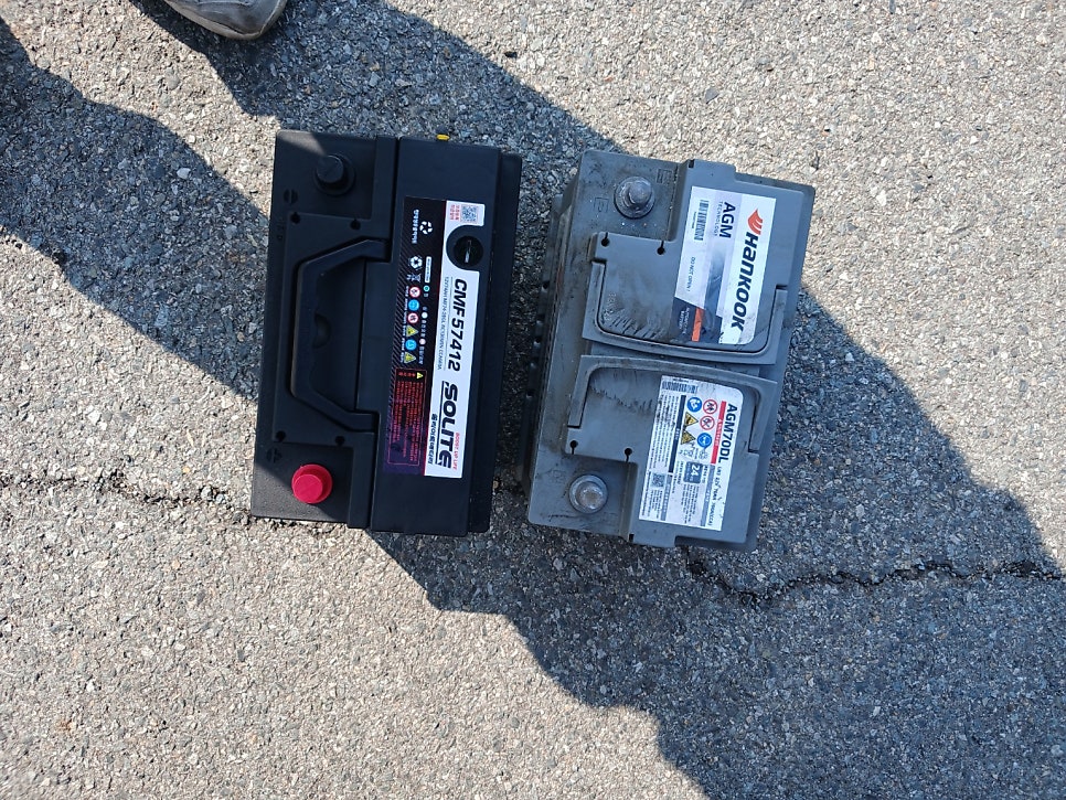 사상구 학장동 K5 2021년식 가솔린 배터리 교체 작업 사진