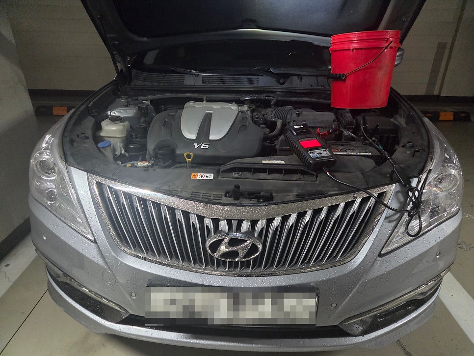 북구 화명동 그랜저HG 14년식 LPG 배터리 교체 작업 사진